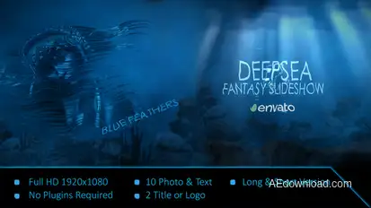 Deep Sea Fantasy Slideshow Video Displays template preview