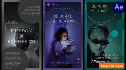 Delicate Social Media Slideshow for After Effects Openers template preview