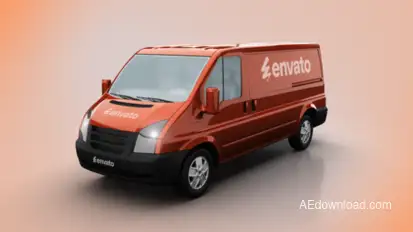 Delivery Car Logo Reveal Logo Stings template preview