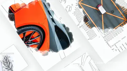 Design Sketches - Drawing Blueprints Product Promo template preview