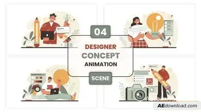 Videohive Designer Concept Animation Scene Elements template preview