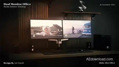 Desktop Computer Mockup Product Promo template preview