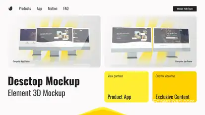 Desktop Website Presentation Product Promo template preview