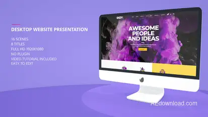 Desktop Website Presentation Product Promo template preview