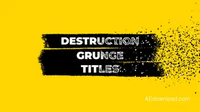 Destruction Grunge Titles Titles template preview