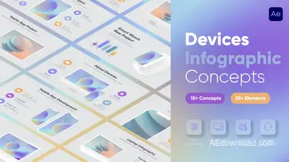 Devices Infographics template preview