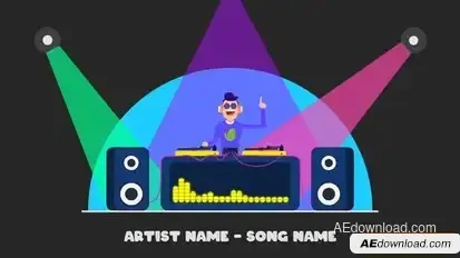 DG Music Visualizer Openers template preview