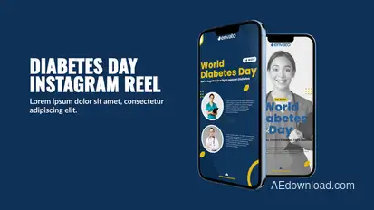 Diabetes Day Instagram Stories Video Displays template preview