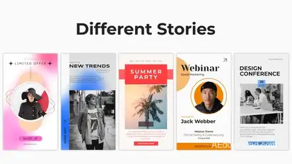 Different Stories Elements template preview