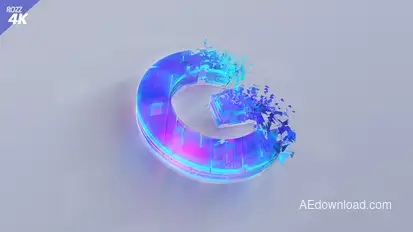 Digital 3D Wipe Logo Logo Stings template preview