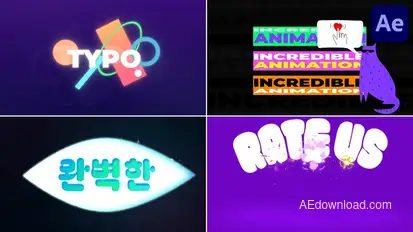 Digital Art Typography for After Effects Titles template preview