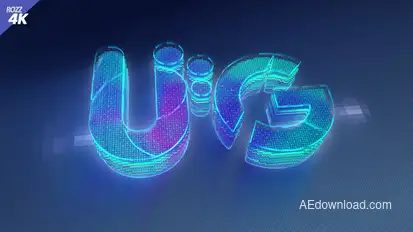 Digital Black Clean 3D Logo Logo Stings template preview