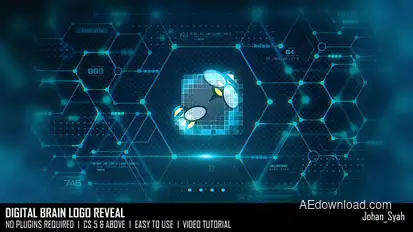 Digital Brain_Logo Reveal Logo Stings template preview