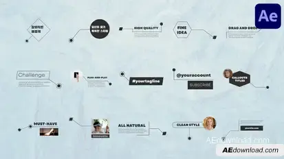 Digital Callout Titles for After Effects Titles template preview