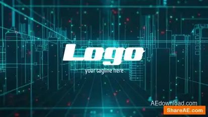 Digital City Logo Reveal Logo Stings template preview