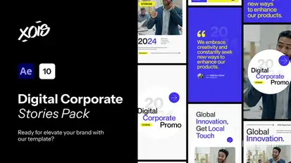 Digital Corporate Promo Stories Pack Openers template preview