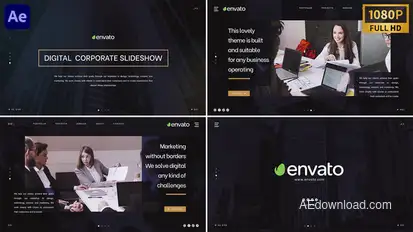 Digital Corporate Slideshow Video Displays template preview