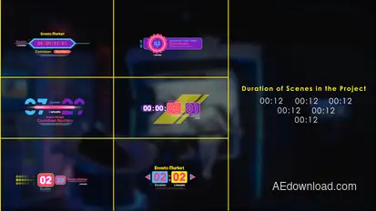 Digital Countdown Numbers & Timer Toolkit Elements template preview