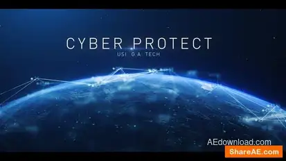 Digital Cyber Futuristic Earth Cinematic Title Opener Openers template preview