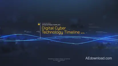 Digital Cyber Technology Timeline Video Displays template preview