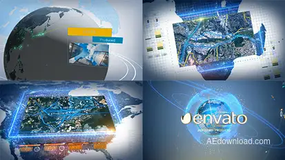 Digital Earth Motion Graphics Video Displays template preview