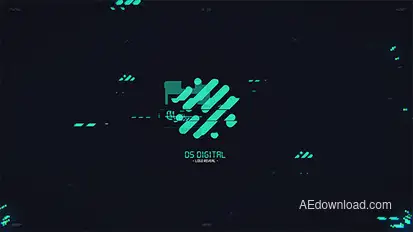 Digital Glitch Logo Logo Stings template preview
