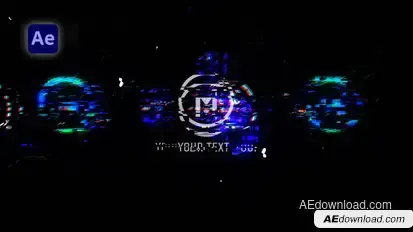 Digital Glitch Logo Logo Stings template preview