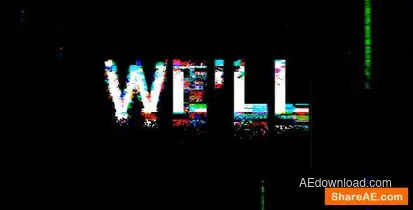 Digital Glitch Logo Pack 3 in 1 Logo Stings template preview