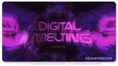 Digital Melting Logo Logo Stings template preview