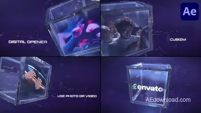 Digital Opener Cubizm for After Effects Openers template preview