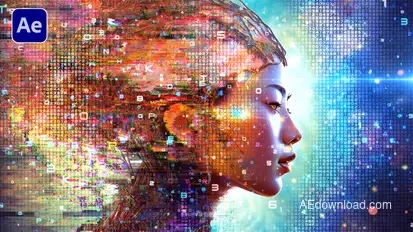 Digital Particles | Logo and Transition Logo Stings template preview