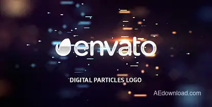 Digital Particles Logo Logo Stings template preview