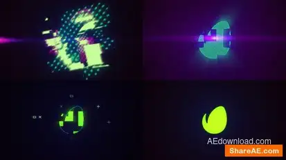 Digital Pixel Logo 3 in 1 Logo Stings template preview