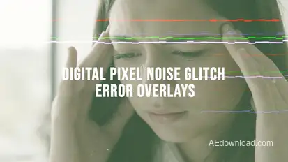 Digital Pixel Noise Glitch Error Overlays Elements template preview