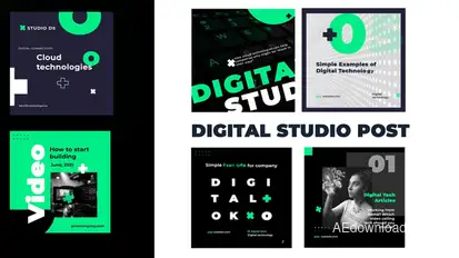 Digital studio post instagram Product Promo template preview