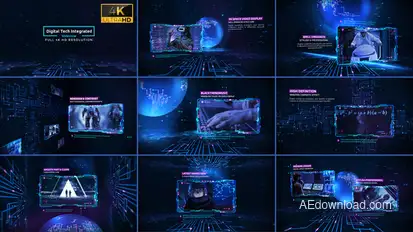 Digital Tech Integrated Slideshow 4K Video Displays template preview
