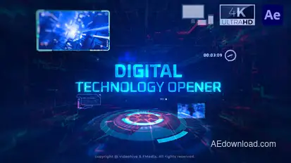 Digital Technology Opener Titles template preview