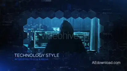 Digital Technology Slideshow Video Displays template preview