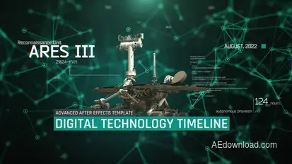 Digital Technology Timeline Video Displays template preview