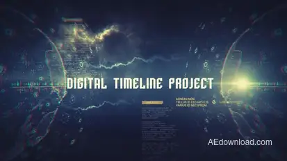 Digital Timeline Project Video Displays template preview