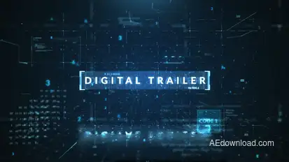 Digital Trailer Titles template preview
