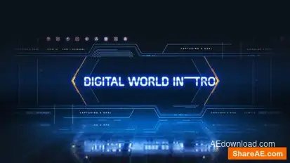 Digital World Intro Openers template preview
