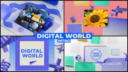 Digital World Intro | Logo Revael Logo Stings template preview