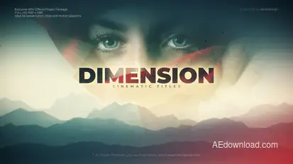 Dimension Cinematic title Titles template preview