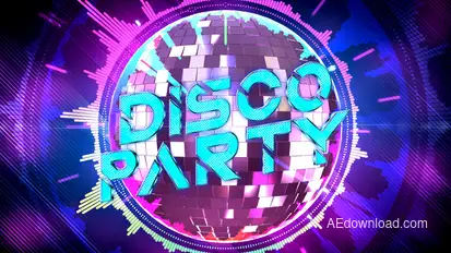 Disco Party Opener Titles template preview