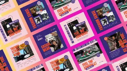 Displaced Streetwear Instagram Posts Product Promo template preview