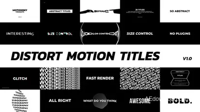 Distort Motion Titles Titles template preview