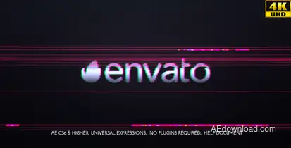 Distortion Glitch Logo Logo Stings template preview