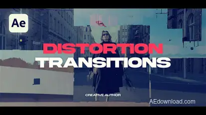 Distortion Transitions Elements template preview