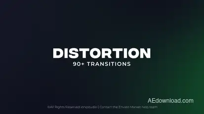 Distortion Transitions broadcast-packages template preview